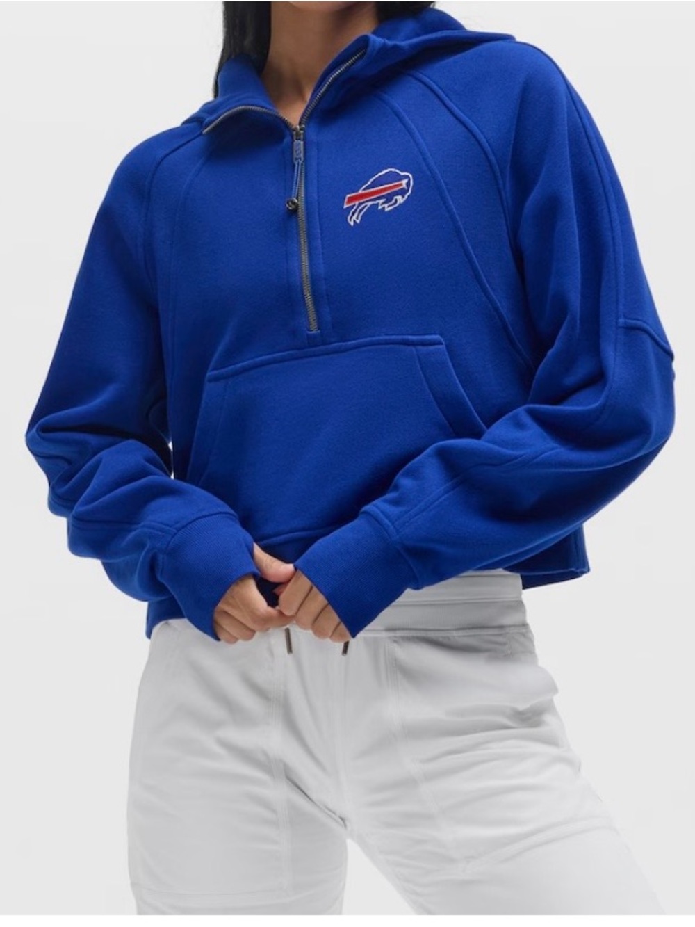 Lululemon NFL Buffalo Bills Scuba Oversized 1/2 Zip Hoodie XL XXL Cobalt NWT